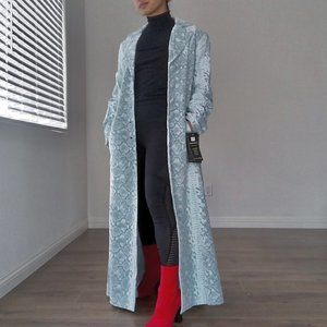 NWT PAMELAMCCOY GENUINE LEATHER LONG COAT